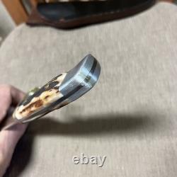 Custom J. Gorey, Fixed Blade Knife, Ariz USA, Unused, Stag, Custom Sheath