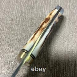 Custom J. Gorey, Fixed Blade Knife, Ariz USA, Unused, Stag, Custom Sheath