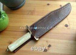 Custom Made 12C27 Steel Stocked Buck 903 Bowie REPLICA in Bone Handle