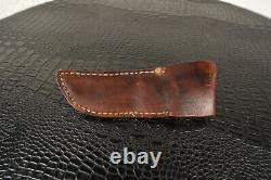 Custom Made L. A. Peterson Fixed Blade Stag Handled Hunting Knife Leather Sheath