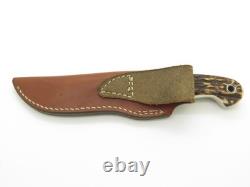 Custom Mike Irie CPM154 Stag 3 Drop Point Fixed Blade Hunting Knife