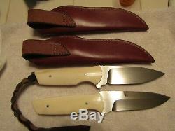 Custom Ordered Handmade Knife Set. Hunter And Fighter. Claude Montjoy. Unused