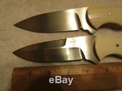 Custom Ordered Handmade Knife Set. Hunter And Fighter. Claude Montjoy. Unused