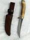 Custom Stag Handle Knife J L E 44 Vintage Hunting Bladeand Sheath