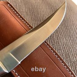 Custom, Unbranded, Unused, Long Bladed Hunter, Bone Handle, Custom Sheat