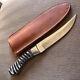 Custom, Unbranded, Unused, Long Bladed Hunter, Bone Handle, Custom Sheath