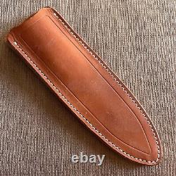 Custom, Unbranded, Unused, Long Bladed Hunter, Bone Handle, Custom Sheath