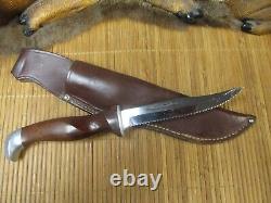 Cutco 1069 Vintage HUNTING KNIFE Double-D Blade (Serrated Edge) Leather Sheath