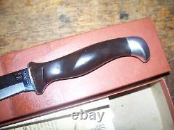 Cutco 1769 HUNTING KNIFE withLeather Sheath Double-D Serrated Blade/ box/sheath
