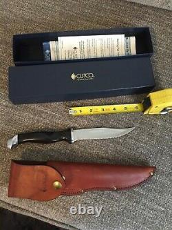 Cutco 1769 Hunting Knife Serrated Blade With Leather Sheath Box ENGRAVED
