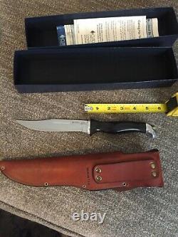 Cutco 1769 Hunting Knife Serrated Blade With Leather Sheath Box ENGRAVED