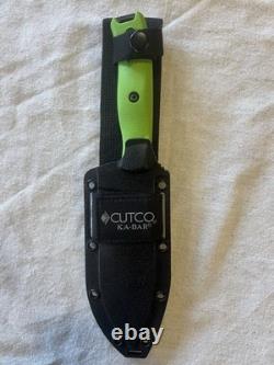 Cutco KA-BAR Outdoorsman Fixed Blade knife 5726 Green Handle WithSheath Drop Point