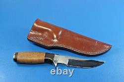D. Wardman Custom Hunter Knife + Sheath Hand Crafted # 1515 Ramsey, Michigan USA