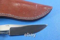 D. Wardman Custom Hunter Knife + Sheath Hand Crafted # 1515 Ramsey, Michigan USA