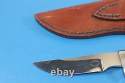 D. Wardman Custom Hunter Knife + Sheath Hand Crafted # 1515 Ramsey, Michigan USA