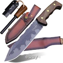 DC53 Steel 38CM (15.2IN) Full Tang 6Mm Thick Fixed Knife+Sheath&(5.9In) Cerium I