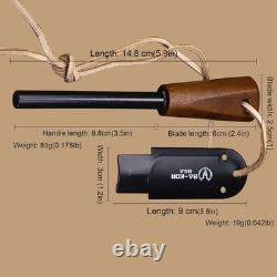 DC53 Steel 38CM (15.2IN) Full Tang 6Mm Thick Fixed Knife+Sheath&(5.9In) Cerium I