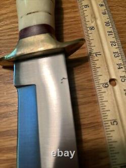 DNZ FIXED Blade Hunting Knife With Leather Sheath Gorgeous