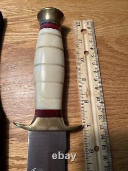 DNZ FIXED Blade Hunting Knife With Leather Sheath Gorgeous