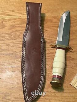 DNZ FIXED Blade Hunting Knife With Leather Sheath Gorgeous