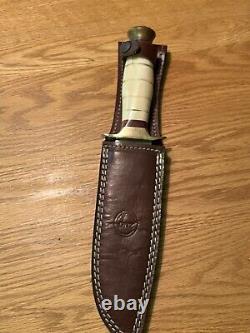 DNZ FIXED Blade Hunting Knife With Leather Sheath Gorgeous