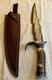 Damascus Steel Hunting Knife Clip Point Full Tang Stag Handle with Sheath