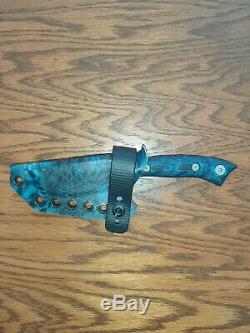 Dawson Knife Snakebite 3 CPM-3V Carbon Steel Blade Black/Blue G10 Handle