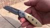 Dkc 113 Dust Bowl Knives Custom Hand Made Damascus Hunting Pocket Folding Knife