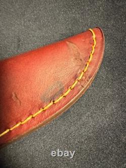 EARLY Tim Britton Fixed Blade Knife. Hand signed Beautiful Knife Leopard Wood