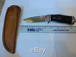 ED KALFAYAN Knife Custom fixed blade 8 inch with sheath not used