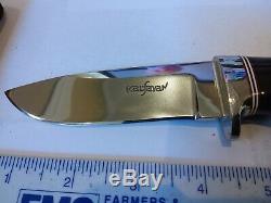ED KALFAYAN Knife Custom fixed blade 8 inch with sheath not used