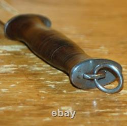 EGW KNIFE MILITARY WWII Fighting Survival Leather Sheath Combat Hunting Waterman