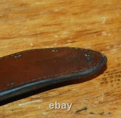 EGW KNIFE MILITARY WWII Fighting Survival Leather Sheath Combat Hunting Waterman
