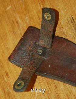 EGW KNIFE MILITARY WWII Fighting Survival Leather Sheath Combat Hunting Waterman