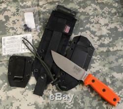 ESEE Knives 4P-MB-SS-OR Fixed Blade Knife with Kydex Sheath & MOLLE Back Orange/SS