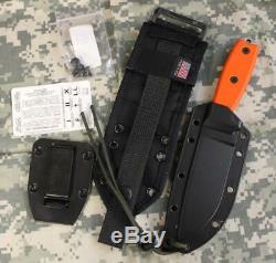 ESEE Knives 4P-MB-SS-OR Fixed Blade Knife with Kydex Sheath & MOLLE Back Orange/SS