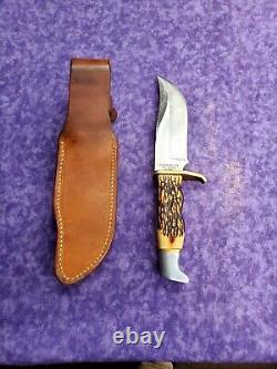 EXCELLENT? RARE VINTAGE SCHRADE WALDEN 171 UH FIXED BLADE 70'S KNIFE with SHEATH