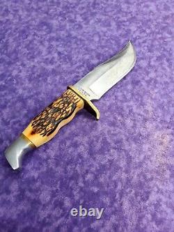 EXCELLENT? RARE VINTAGE SCHRADE WALDEN 171 UH FIXED BLADE 70'S KNIFE with SHEATH