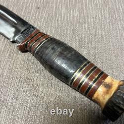 EXCELLENT, Vintage, Wade & Butcher Firths, Stag Pommel, Sheffield Eng. Sheath