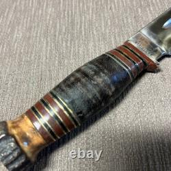 EXCELLENT, Vintage, Wade & Butcher Firths, Stag Pommel, Sheffield Eng. Sheath