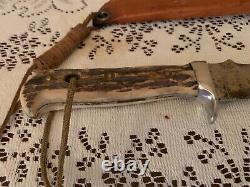 EXTREMELY RARE PUMA WHITE HUNTER 1957 2nd Year made GERMAN STAG HUNTING KNIFE