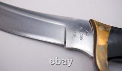 Early 1973-1981 Buck USA Akonua 402 440C Micarta Hunting Skinning Knife & Sheath