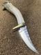 Early Vintage Ken Richardson Crown Stag Skinner Scrimshaw Leather Sheath 1981