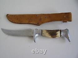 Edge Brand Original Buffalo Skinner Knife #53 Stag Handle Solingen Germany mark