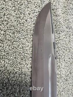 Edge Mark Brand Model 490 Solingen Germany Bowie Knife Stag Handle Black Sheath