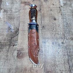 Edge Mark Knives 469 Bowie Blade Knife STAG Solingen Germany With Sheath