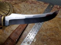 Edge Mark Solingen Germany Original Buffalo Skinner Knife And Sheath Nice L@@k