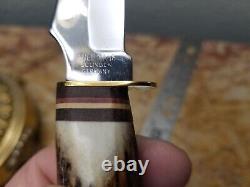 Edge Mark Solingen Germany Original Buffalo Skinner Knife And Sheath Nice L@@k