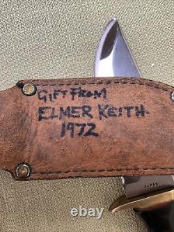 Elmer Keith Guns & Ammo Hunting Knife. With Original Sheath. Read Description