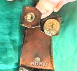 Exc Early Vintage Marbles All Stag 6 Ideal Knife, Marbles marked Sheath Pre WWI